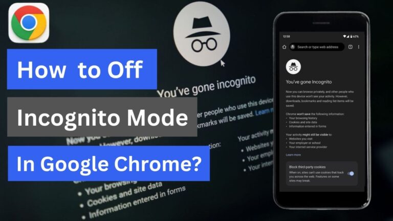 Off Incognito Mode in Google Chrome.
